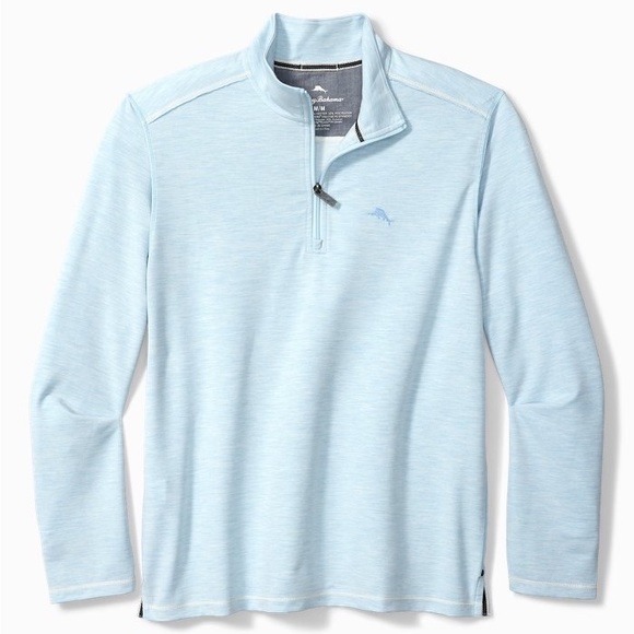 Tommy Bahama Other - TOMMY BAHAMA•1/2 zip light blue sweatshirt large NWT